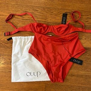 Cuup bikini, size small, color lava